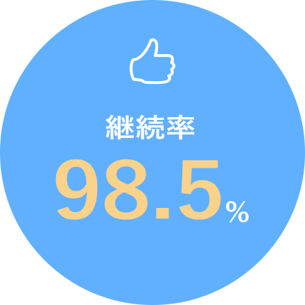 継続率98.5%以上