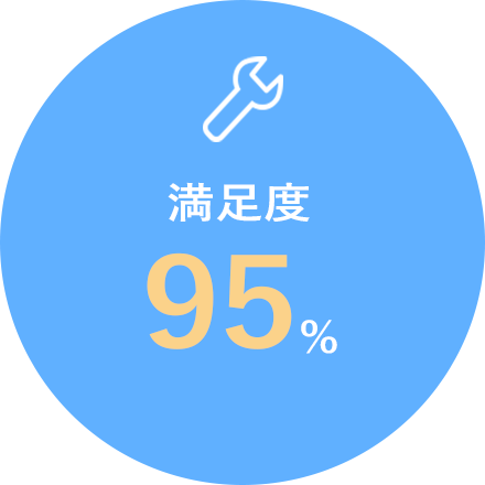 満足度95%以上